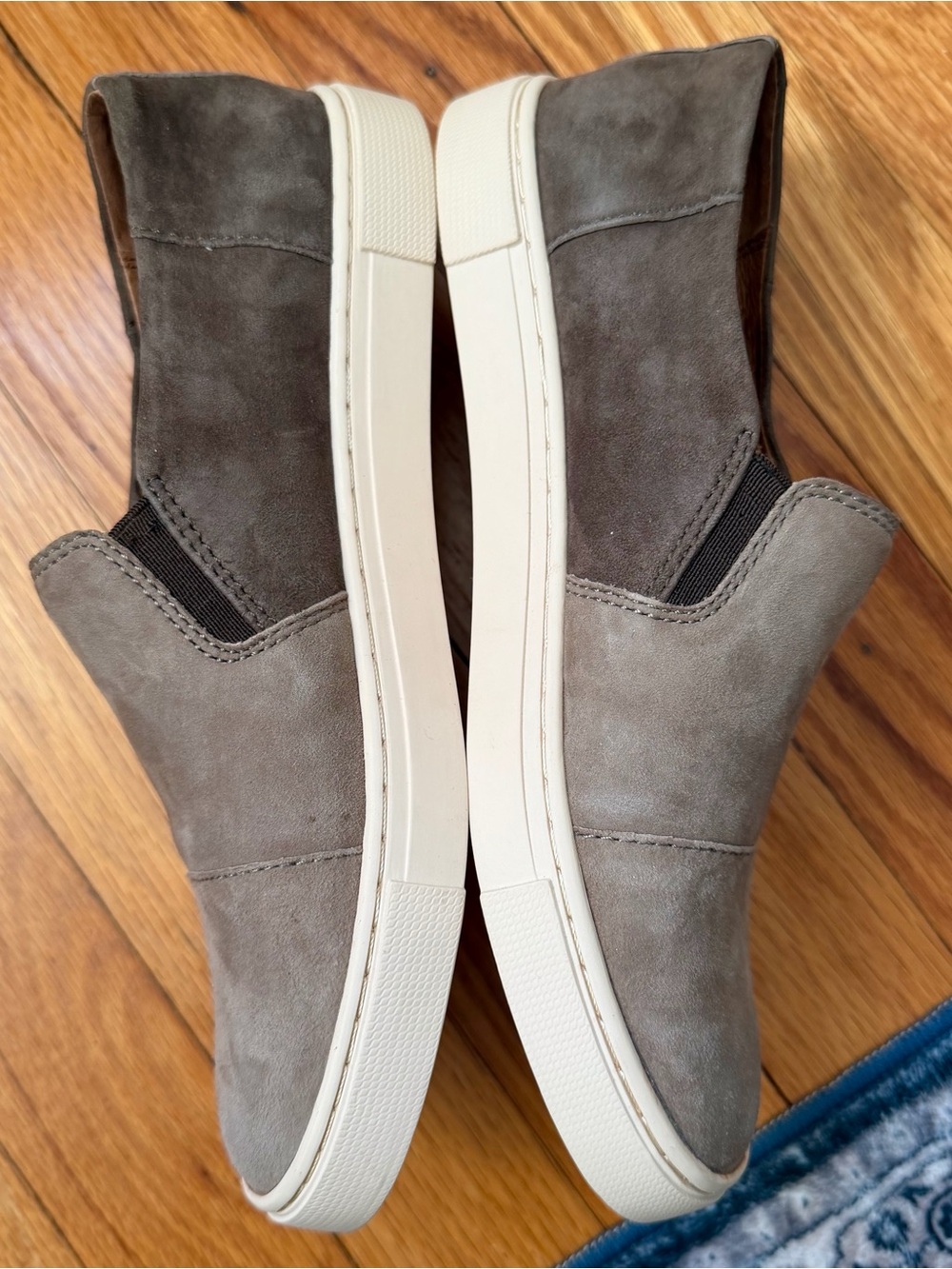 Frye Gemma Cap Slip-On Suede Loafers in Taupe Brown Women's Shoes Size 6.5